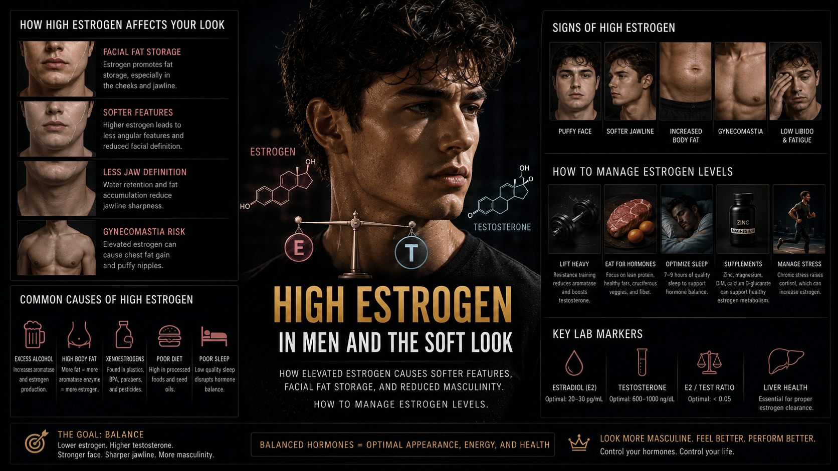 Estrogen Balance in Men: Body Composition and Facial Definition